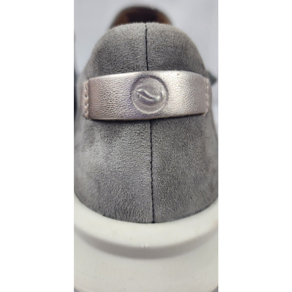 Clarks Unstructured Gray/Blue Hook & Loop Slip On Fabric Women's Size 9.5M Shoes - Picture 4 of 11